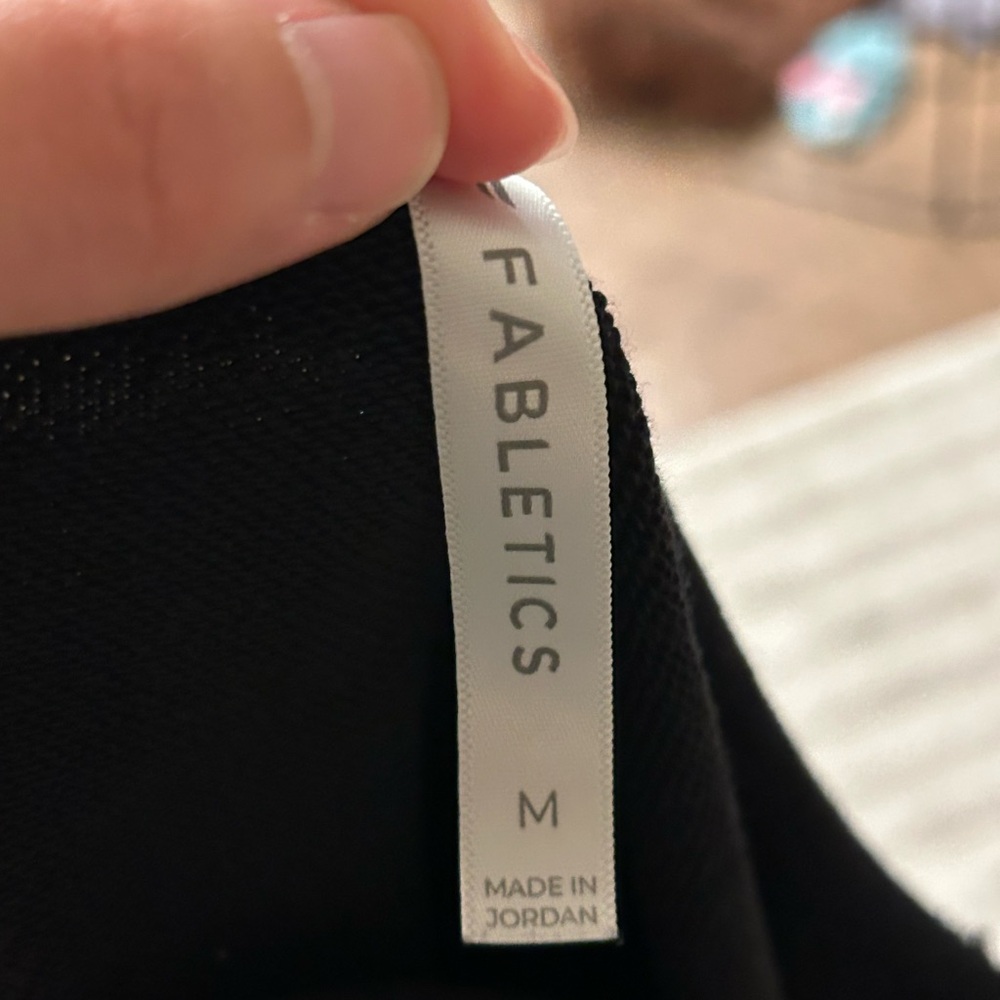 Fabletics Year Round Terry Off Shoulder Sweatshirt in Black - M - Picture 9 of 12
